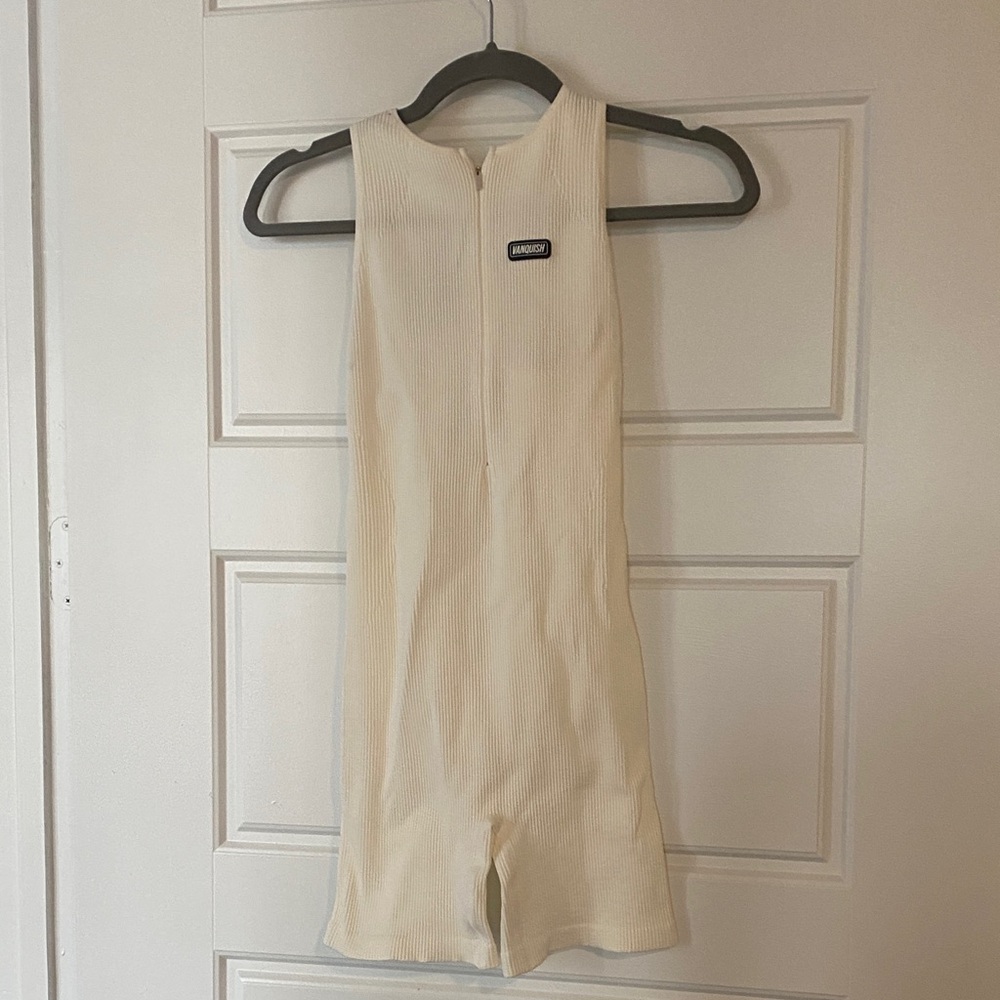 Vanquish Cream Sleeveless Romper